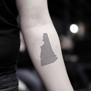 New Hampshire Fake Tattoo Aufkleber (2er Set)