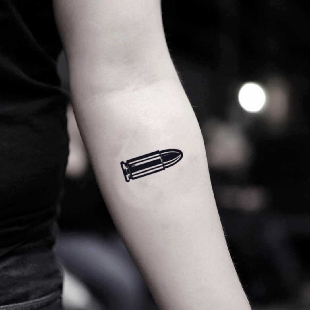 Adesivo tatuaggio finto temporaneo proiettile set di 2 Etsy Italia