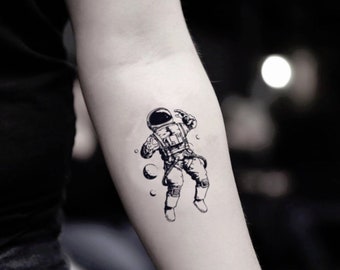 Astronaut Temporary Fake Tattoo Sticker (Set of 2)