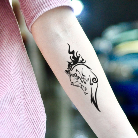 Amaterasu Temporary Tattoo Sticker set of 2 - Etsy