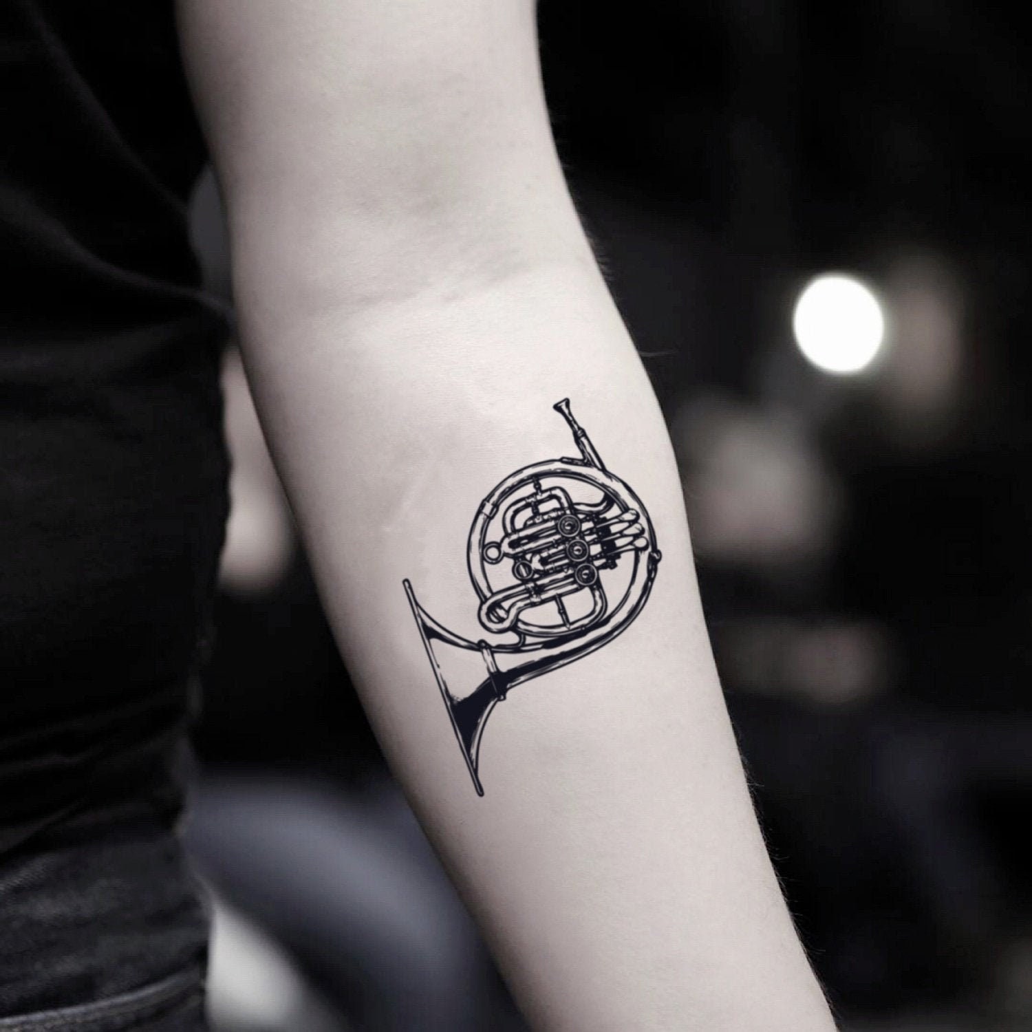 Italian Horn Tattoo Drawing