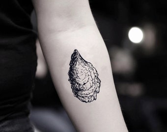 Oyster Temporary Fake Tattoo Sticker (Set of 2)