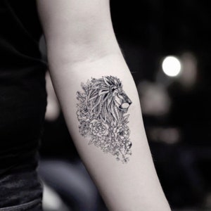 Fiercely Strong Half Lion Half Flower Tattoo Ideas  Tattoo Glee