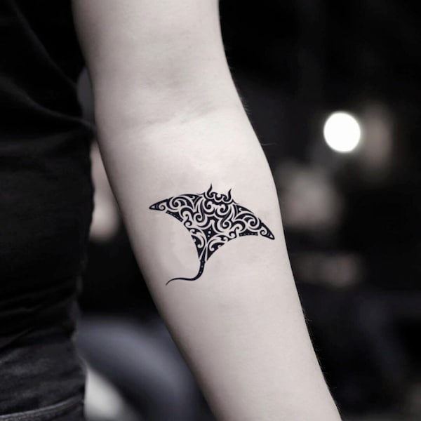 Faux autocollants de tatouage temporaires Stingray (Ensemble de 2)