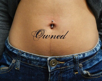 Owned Temporary Fake Tattoo Sticker (Set of 2)