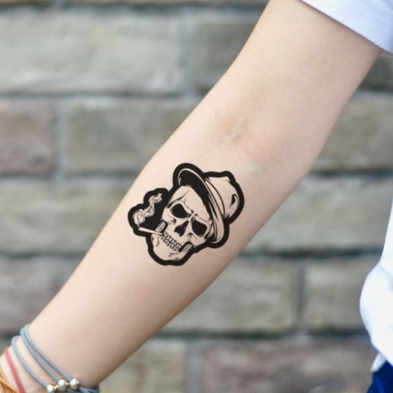 Small Black Sugar Skull Temporary Tattoo - Set of 3 – Little Tattoos