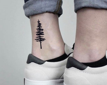 Pine Tree Temporary Fake Tattoo Sticker (Set of 2)