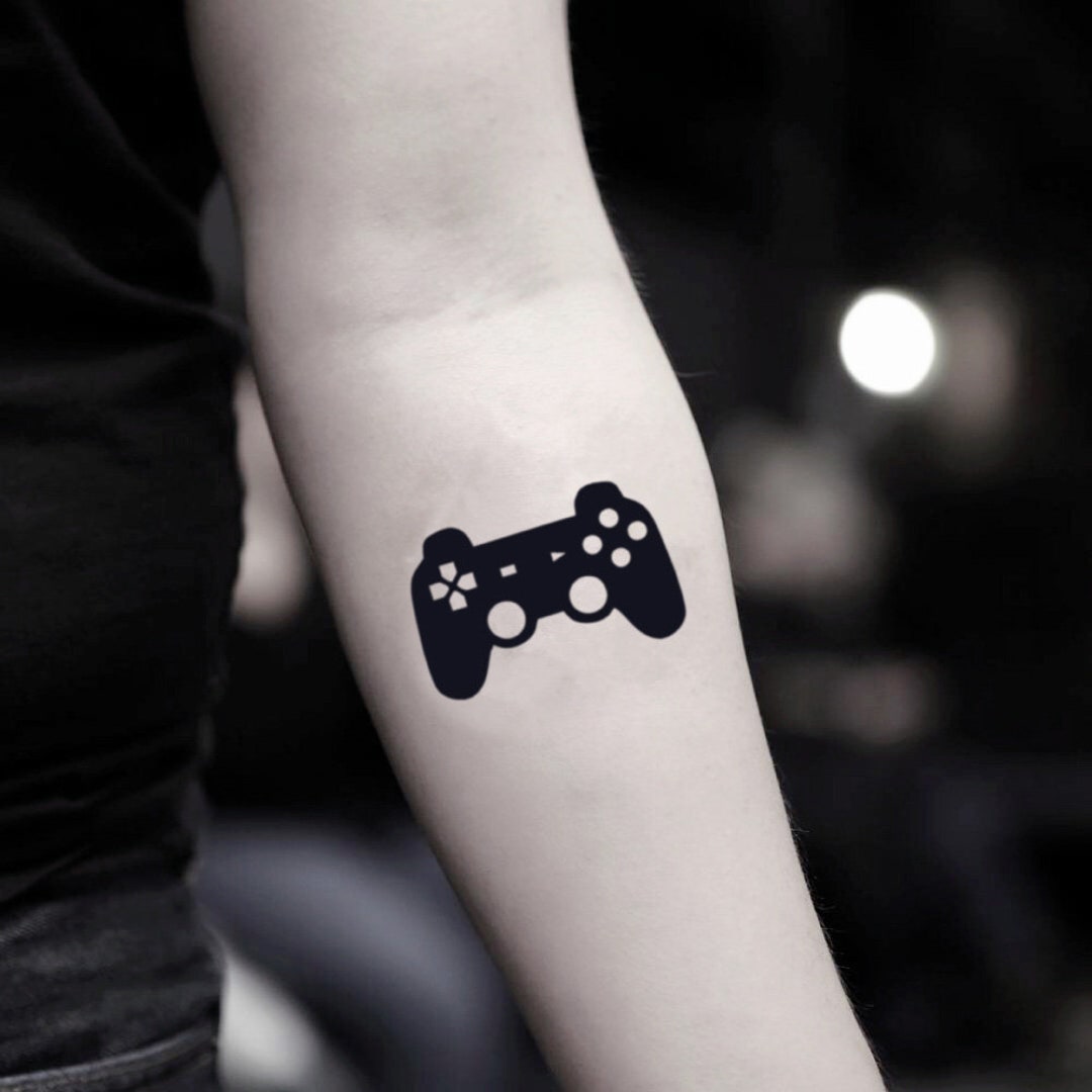 Video Game Control Temporary Fake Tattoo Sticker (set of 2) - Etsy Israel, image size:1080x1080