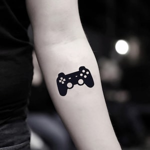 Videospiel-Kontrolle temporäre Tattoo Aufkleber (2er Set)