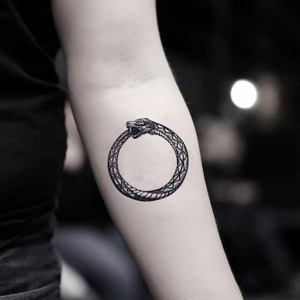 Ouroboros Temporary Fake Tattoo Sticker (Set of 2)