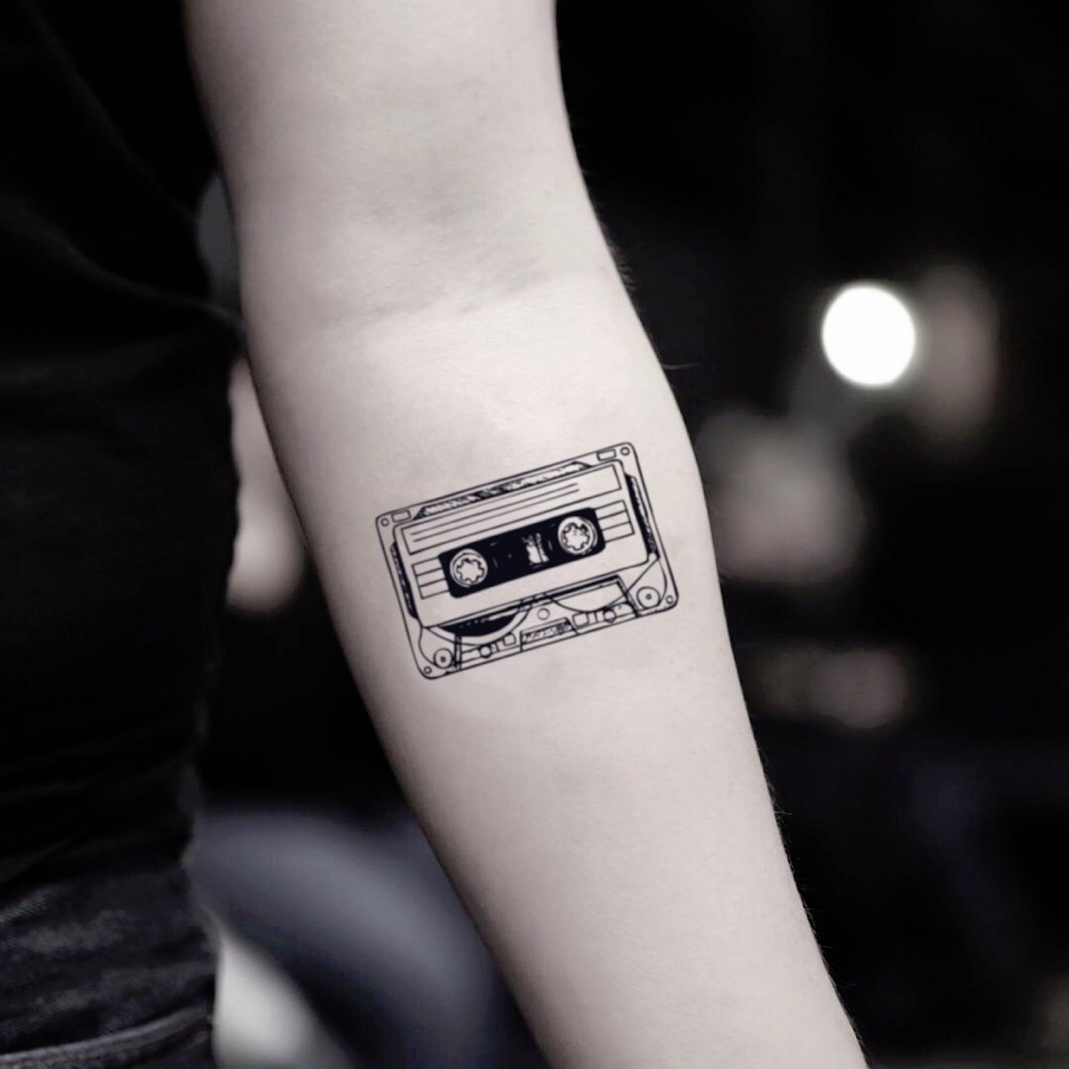 Glittery cassette tape by Holley at Salvation Tattoo in Richmond VA  r tattoos