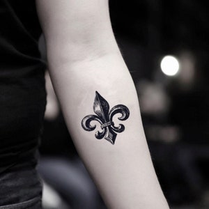 Tijdelijke neptattoosticker fleur-de-lis (set van 2)