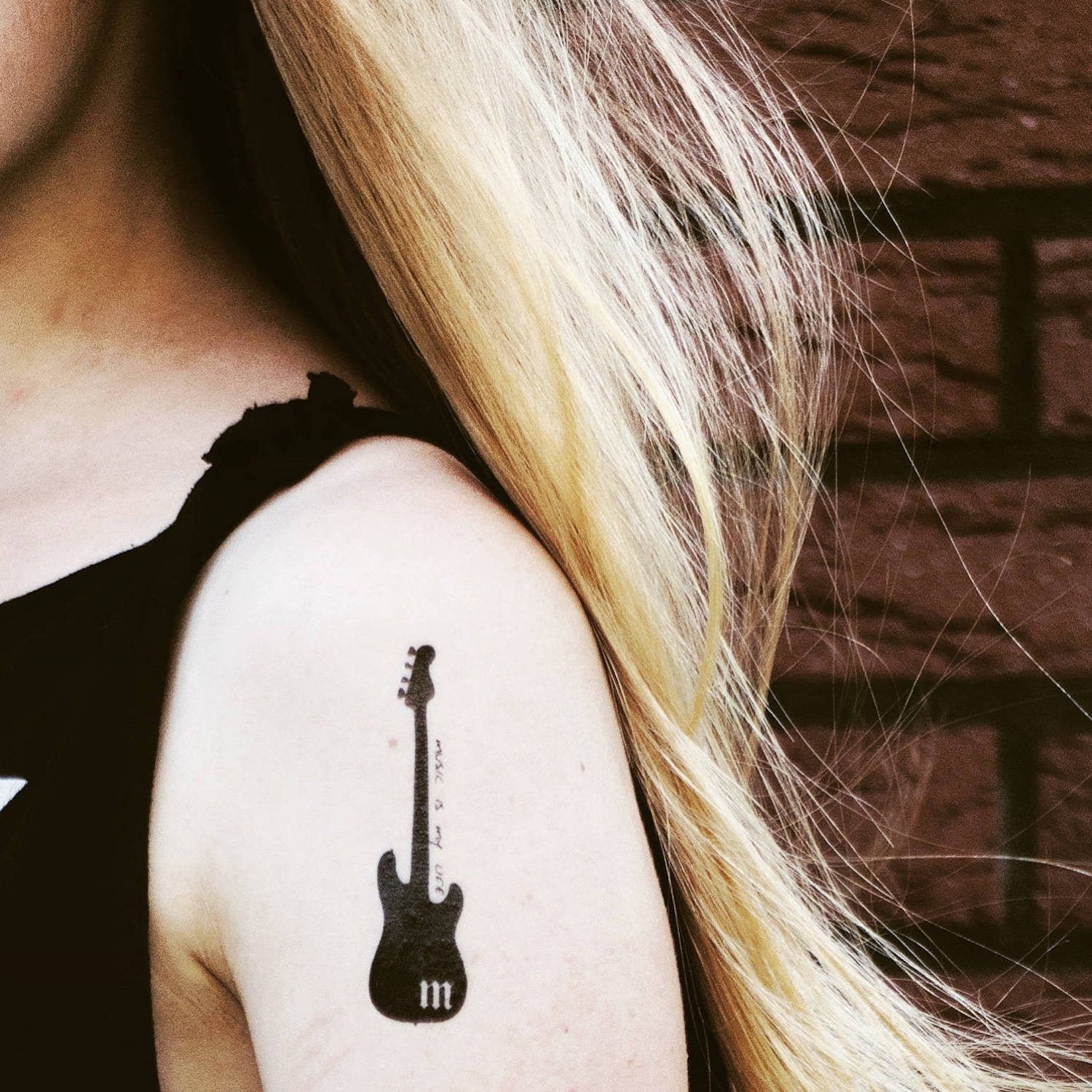 Discover 68+ black guitar tattoo - in.eteachers