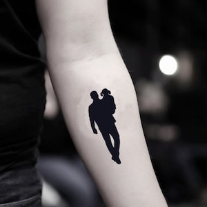 Father Daughter Temporary Fake Tattoo Sticker (Set of 2)
