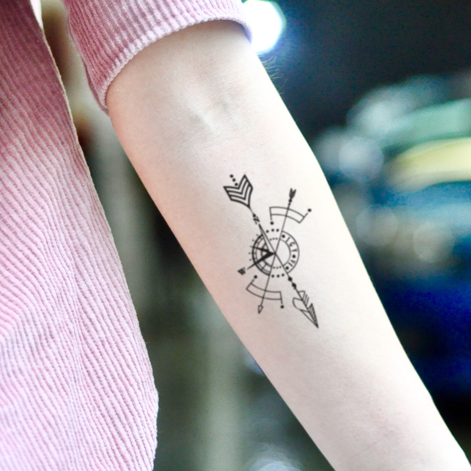 Compass Arrow Tattoo - Etsy
