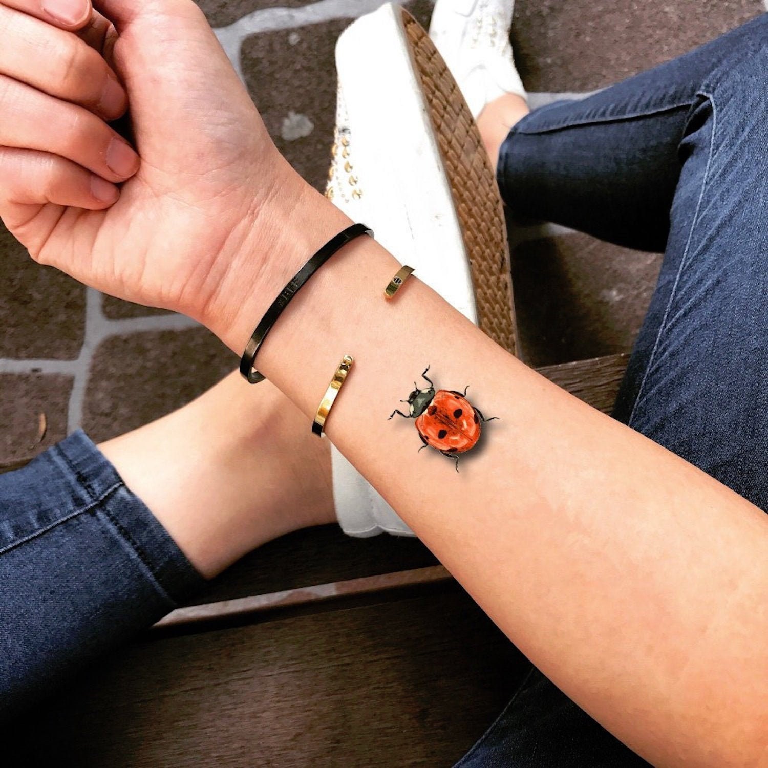 Ladybug Temporary Fake Tattoo Sticker (set of 2) - Etsy