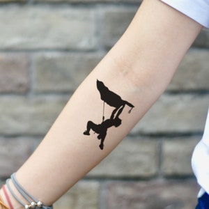 Pegatinas temporales de tatuajes de escalada en roca (juego de 2)