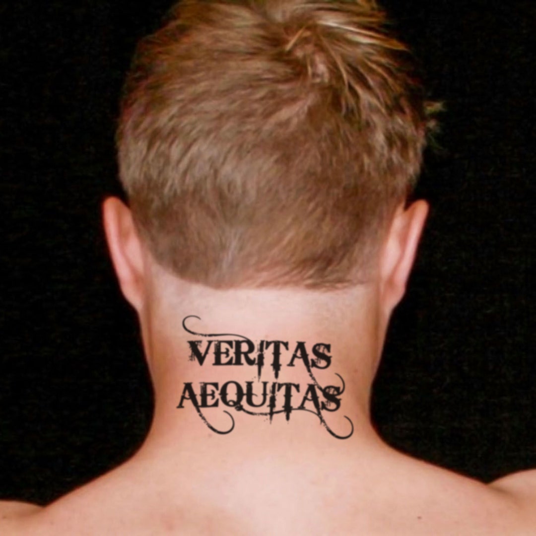Veritas Aequitas Temporary Tattoo Sticker (set of 2) - Etsy