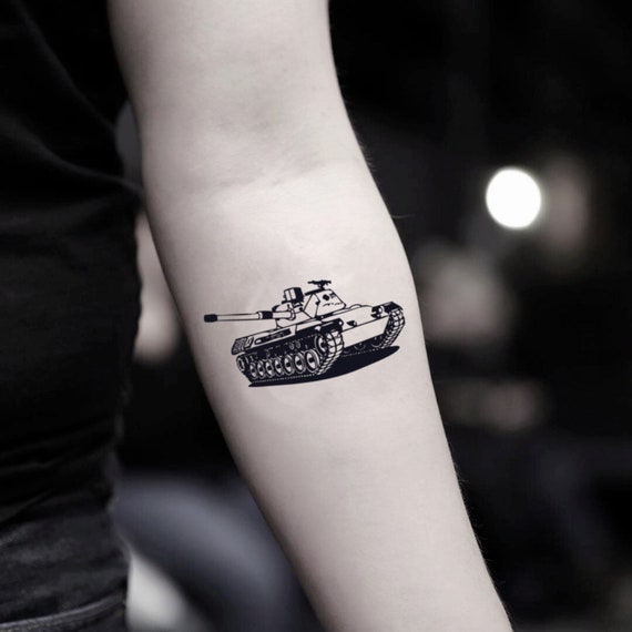 Tank Temporary Fake Tattoo Sticker set of 2 - Etsy Canada