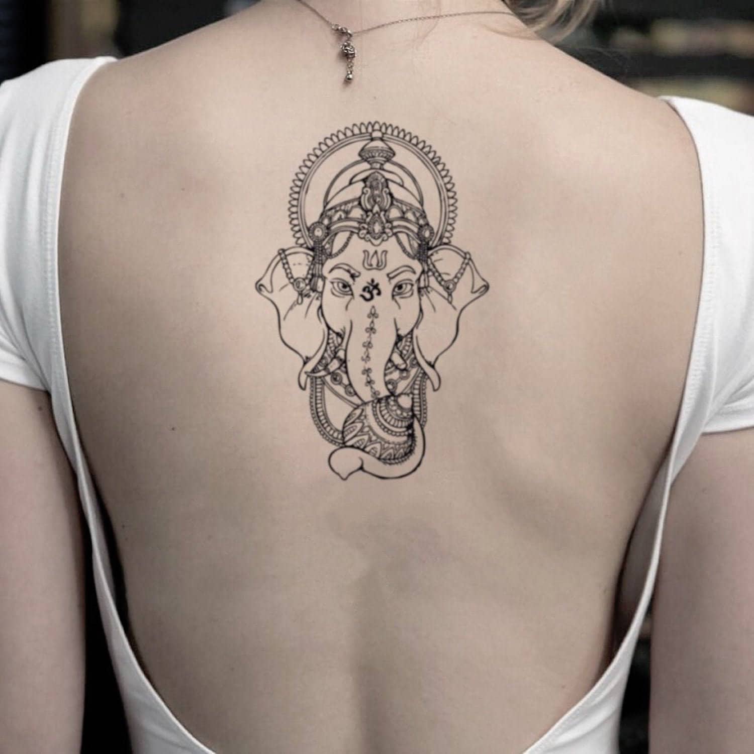 Etiqueta engomada temporal del tatuaje falso de Ganesha juego - Etsy España