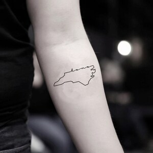North Carolina temporärer Tattoo Aufkleber (2er Set)