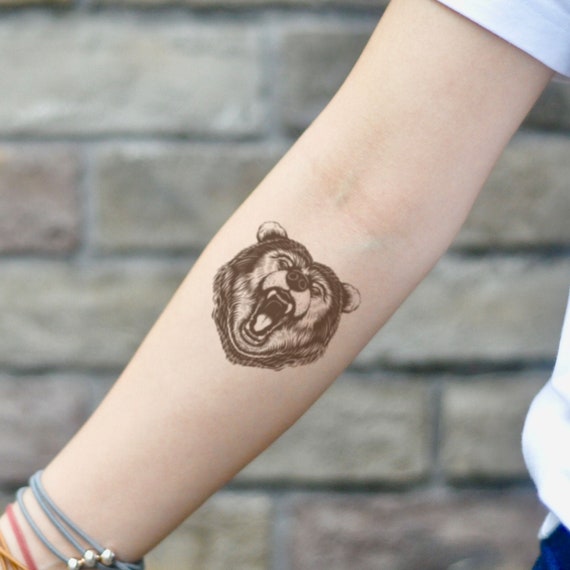 Bear Paw Print Temporary Tattoo