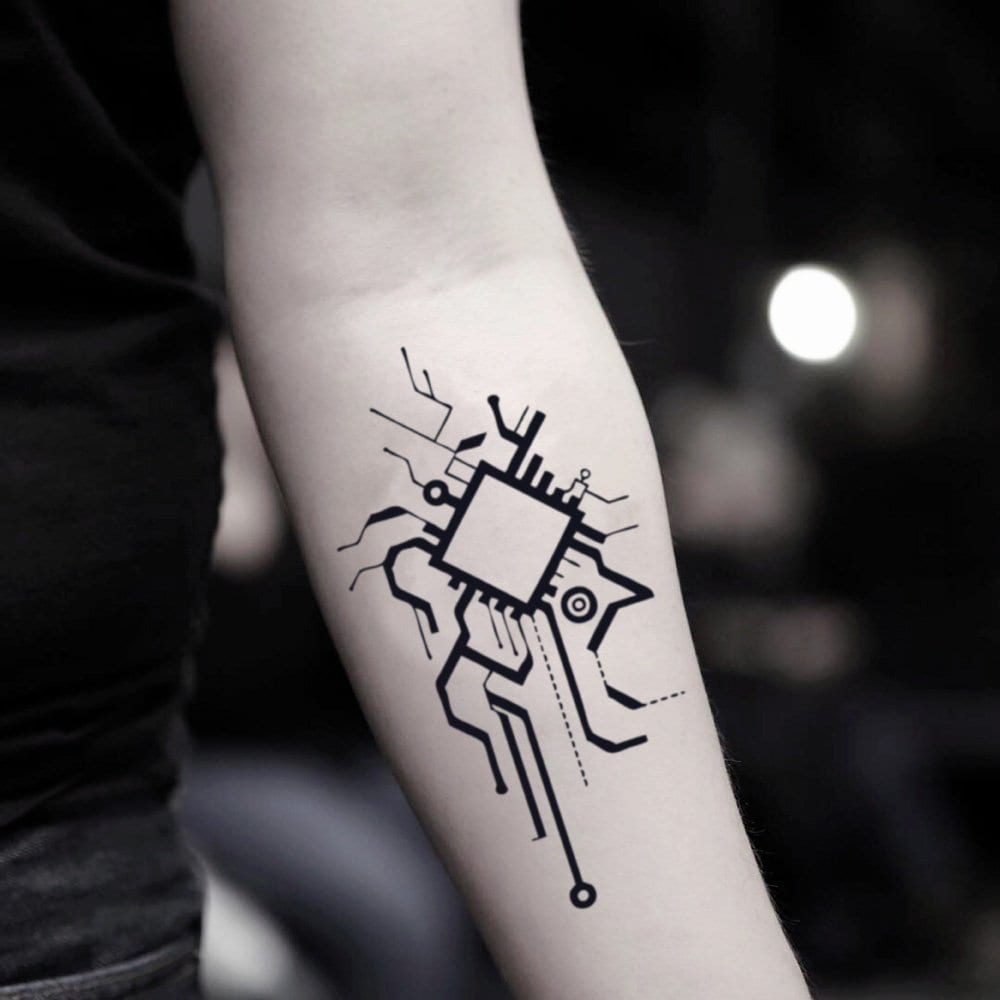 Tattoo uploaded by Domenico Fuscaldo • #CyberTattoos #Cpu #processor  #processore #computer #pc • Tattoodo