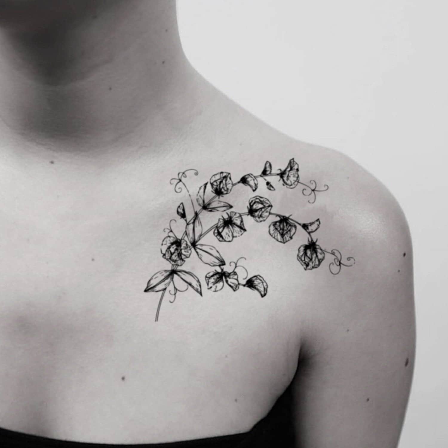 Sweet Pea Flower Temporary Fake Tattoo Sticker set of 2 - Etsy UK Sweet Pea Flower Temporary Fake Tattoo Sticker set of 2 - Etsy UK