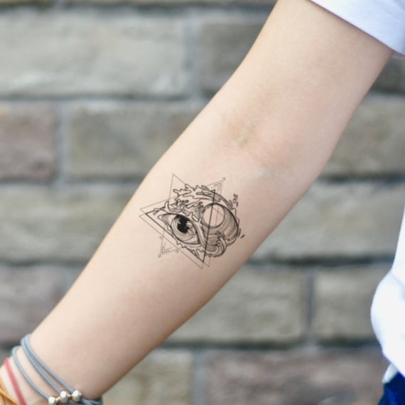 Oog van de tattoo sticker set - Etsy Nederland
