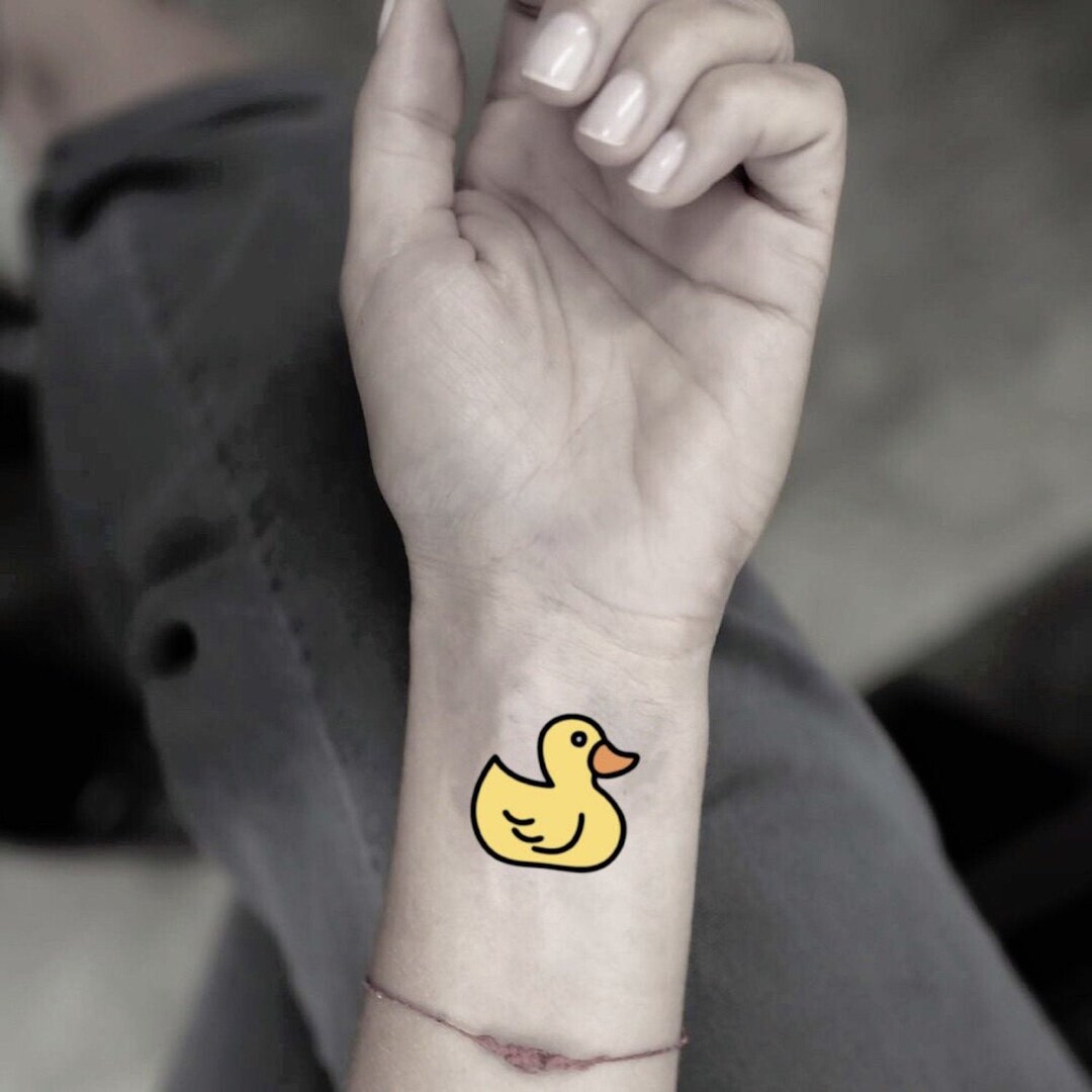Rubber Duck Temporary Fake Tattoo Sticker (set of 2) - Etsy