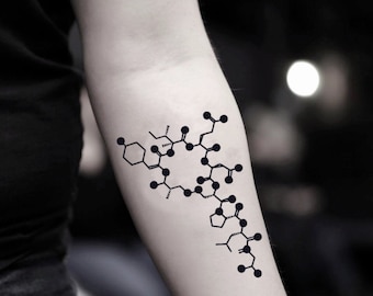 Oxytocin Temporary Fake Tattoo Sticker (Set of 2)