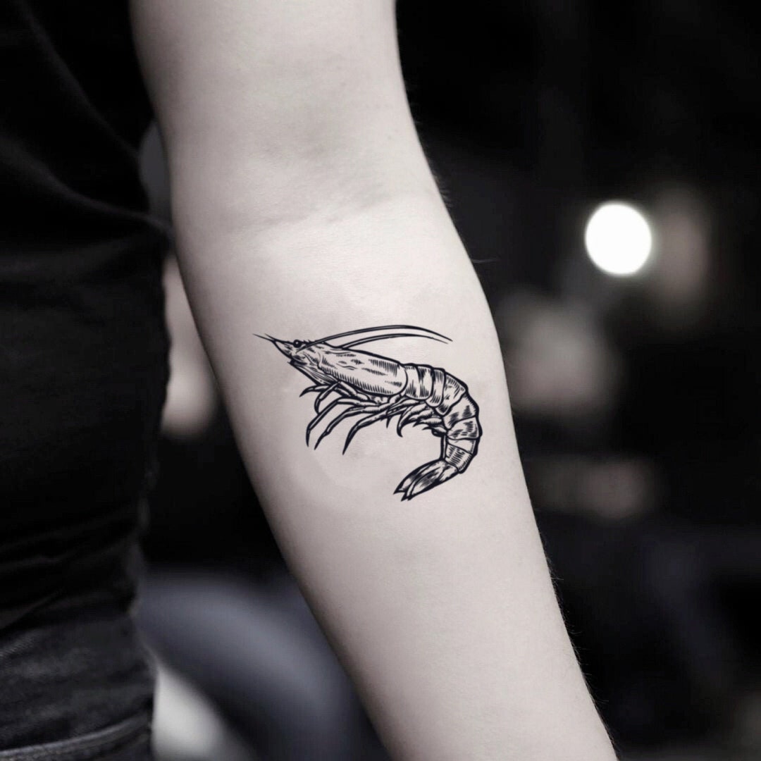 Cute shrimp tattoo