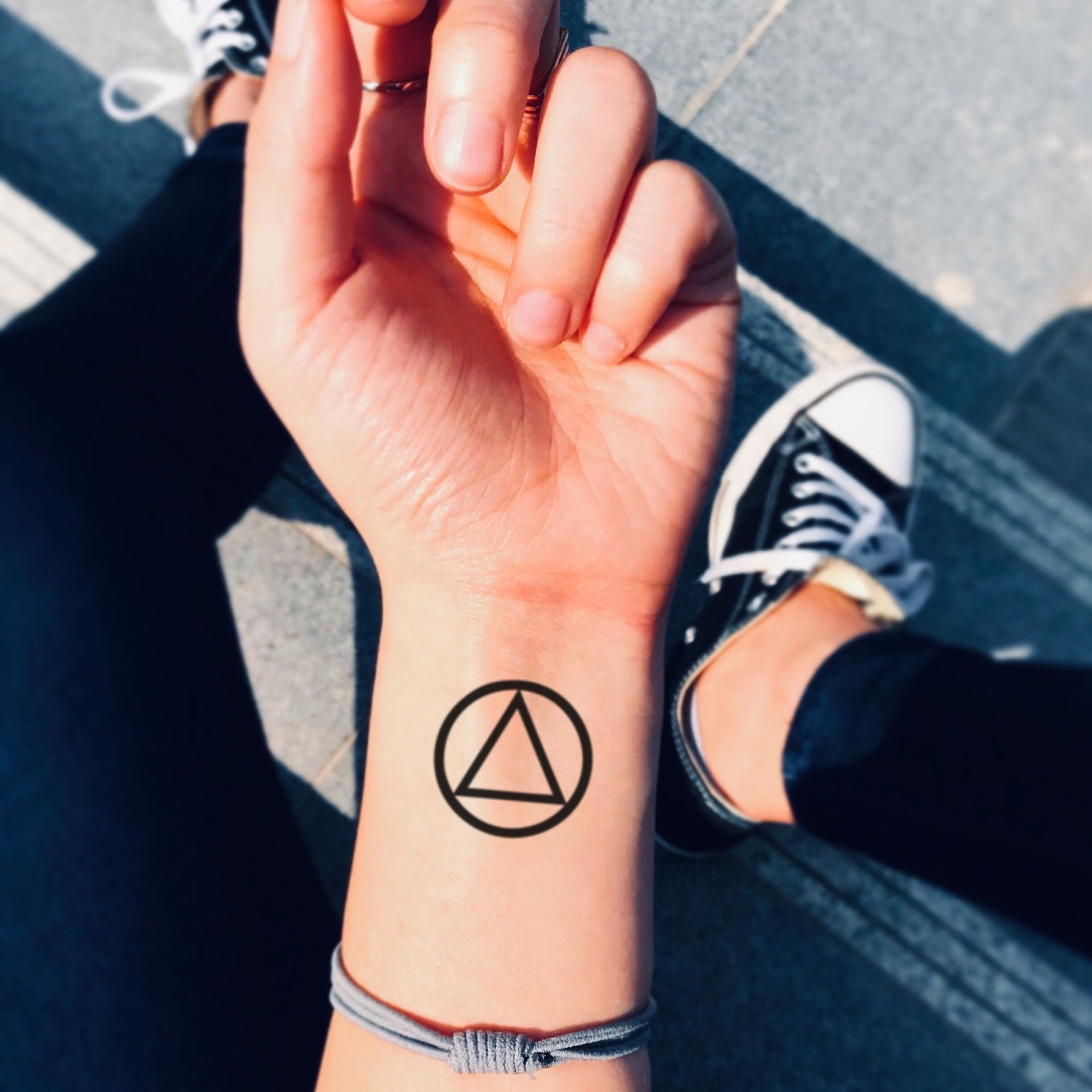 Alcoholics Anonymous Logo Tattoo