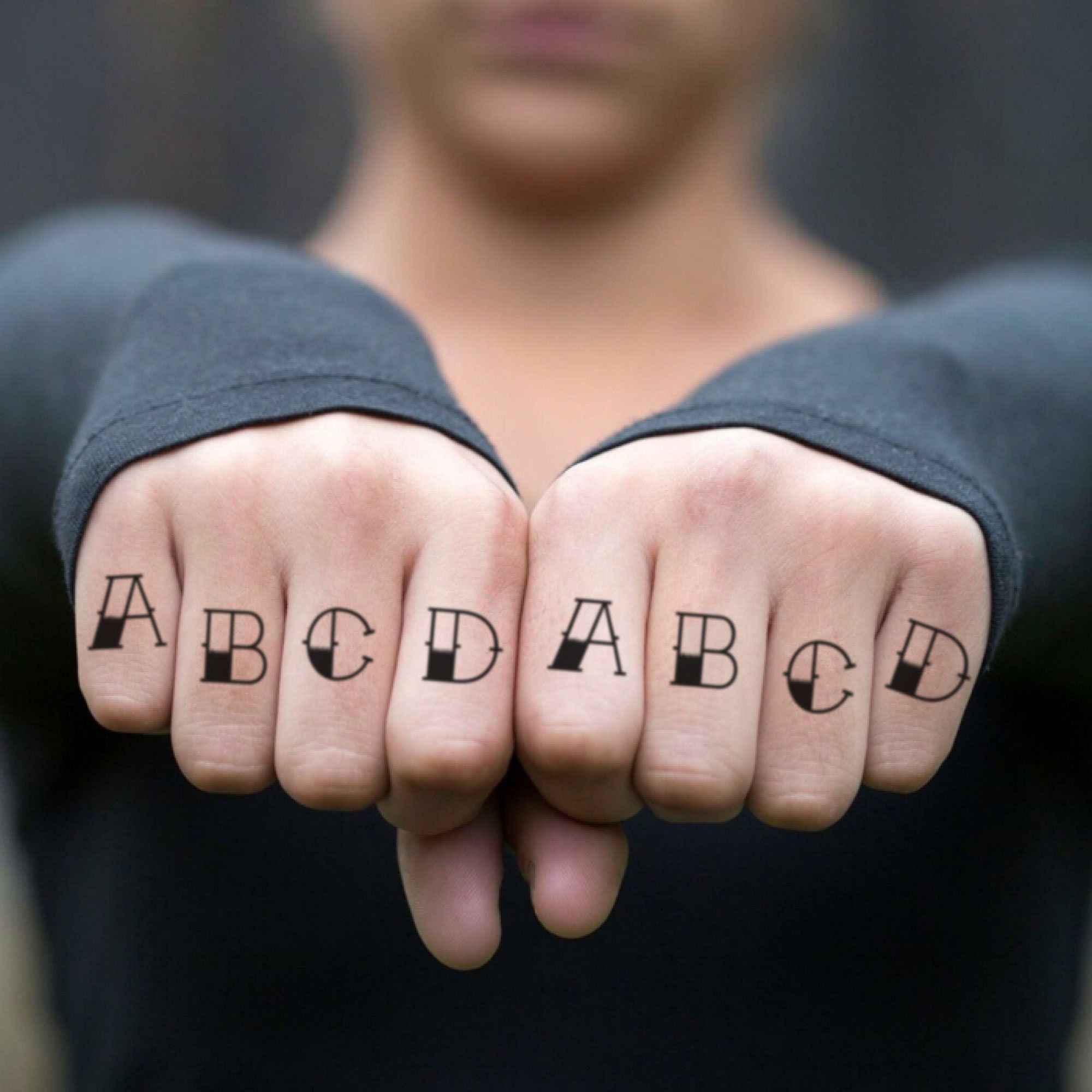 ABCD Alphabet Temporary Tattoo Sticker set of 2 - Etsy Sweden ABCD Alphabet Temporary Tattoo Sticker set of 2 - Etsy Sweden