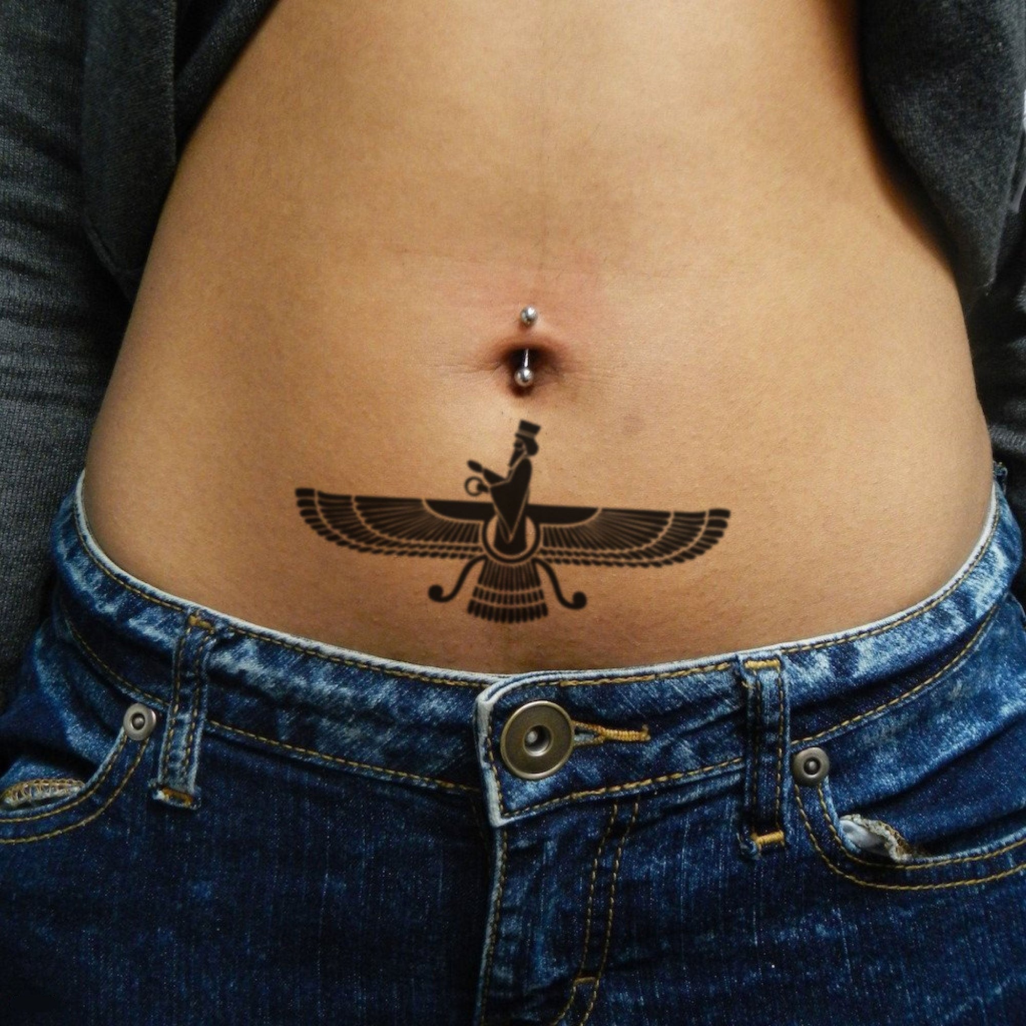 Farvahar Temporary Tattoo Sticker set of 2 Etsy UK