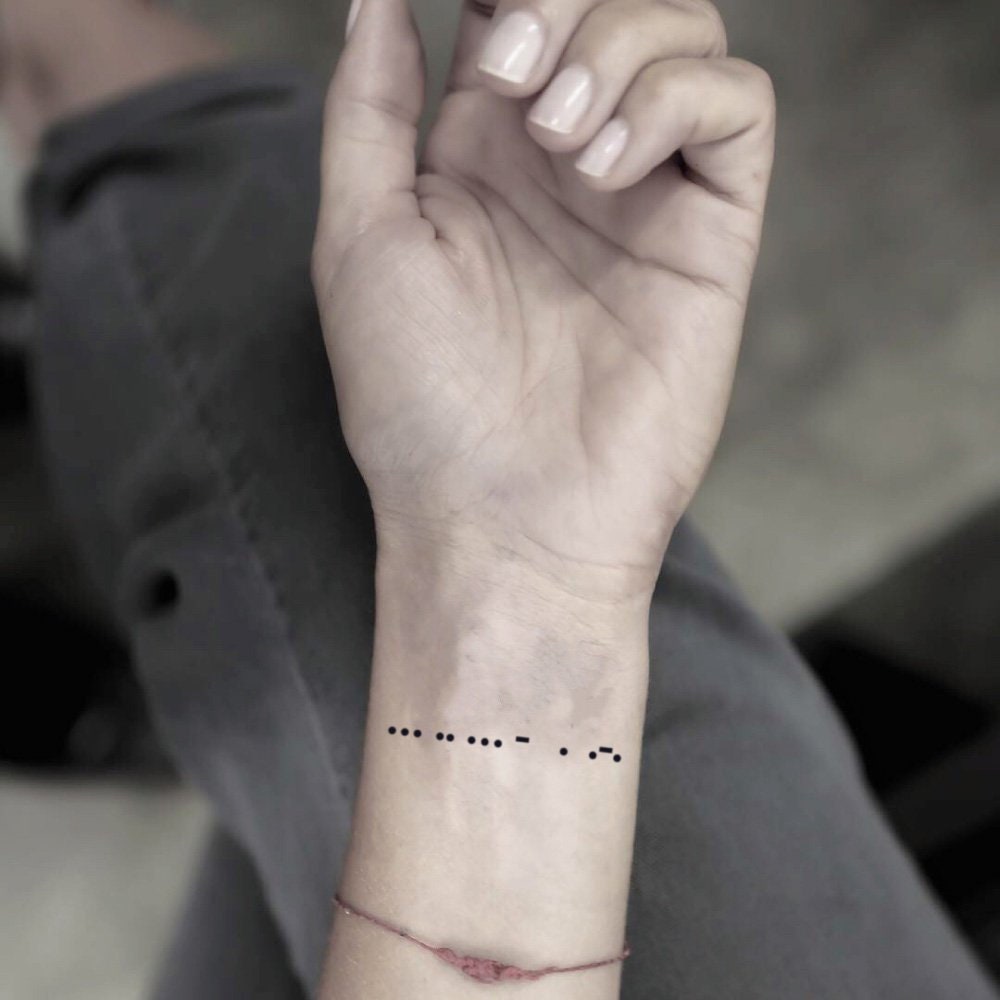 150 Mind Blowing Morse Code Tattoos 2023  TattoosBoyGirl