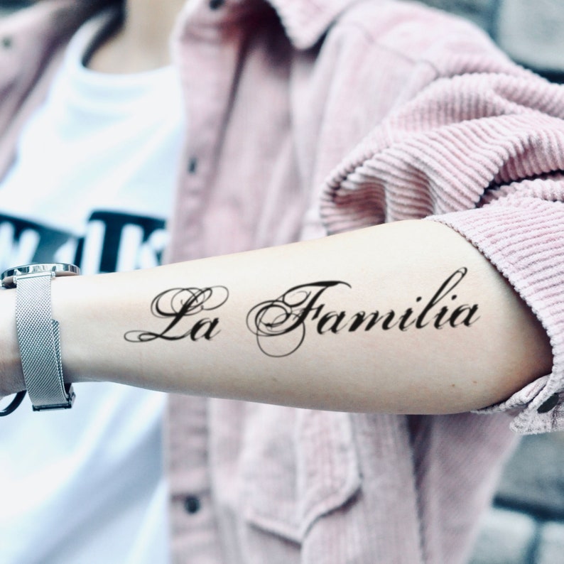 La Familia Temporary Tattoo Sticker set of 2 Etsy