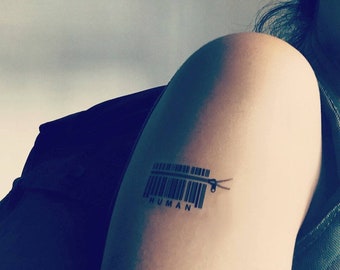 Barcode Temporary Fake Tattoo Sticker (Set of 2)