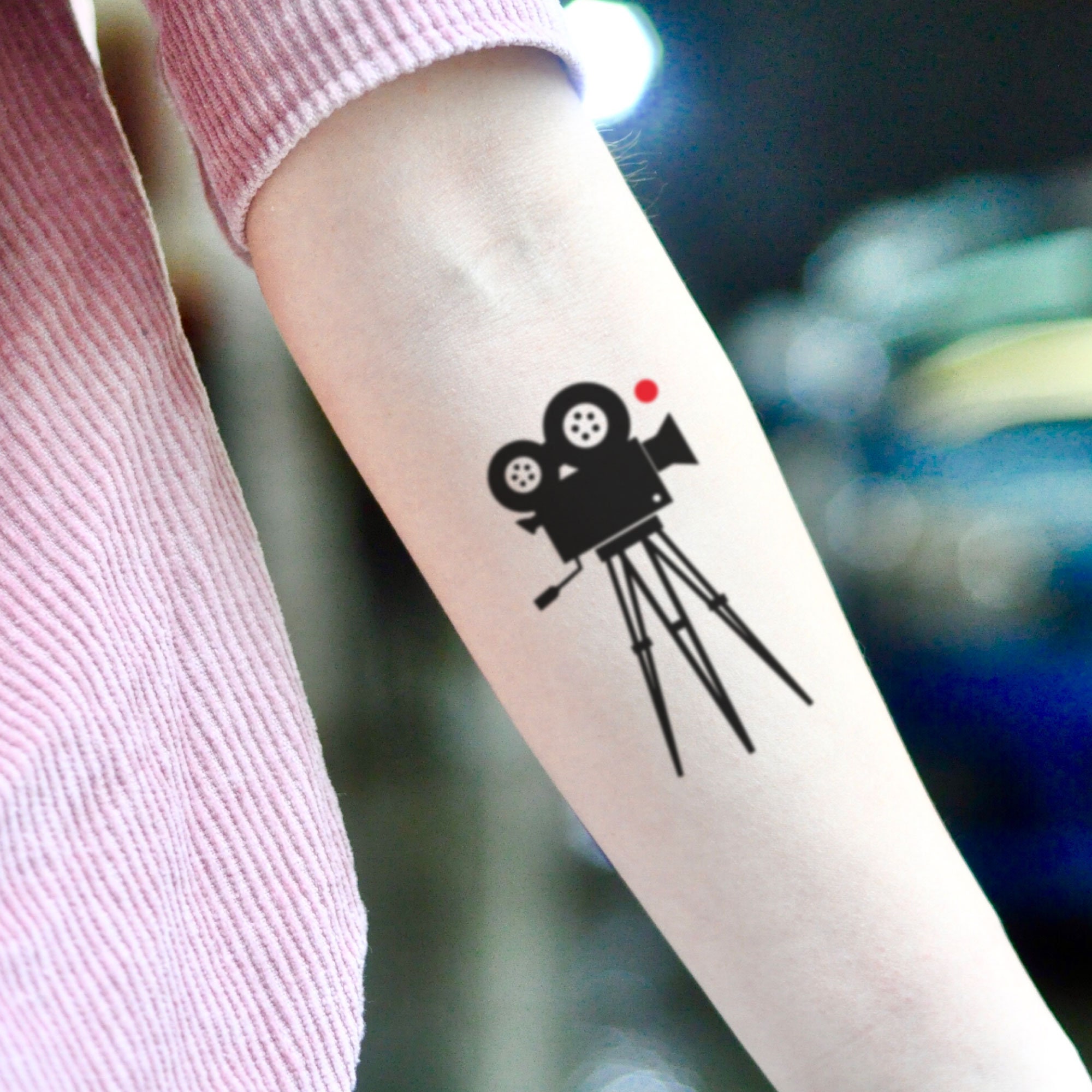 Film Camera Old Cinema Movie Temporary Tattoo Sticker set of - Etsy Israel