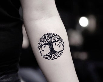 Tree of Life Temporary Fake Tattoo Sticker set of 2 - Etsy Canada