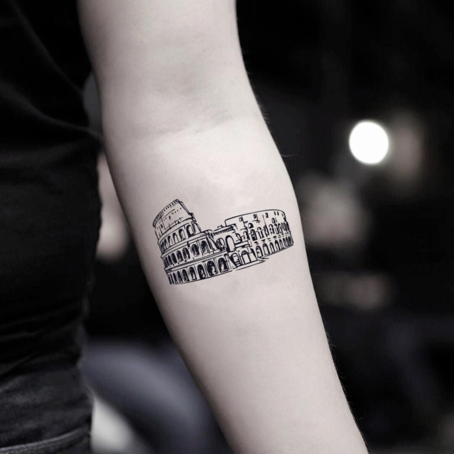 Colosseum Temporary Fake Tattoo Sticker Ensemble De 2 Etsy Canada