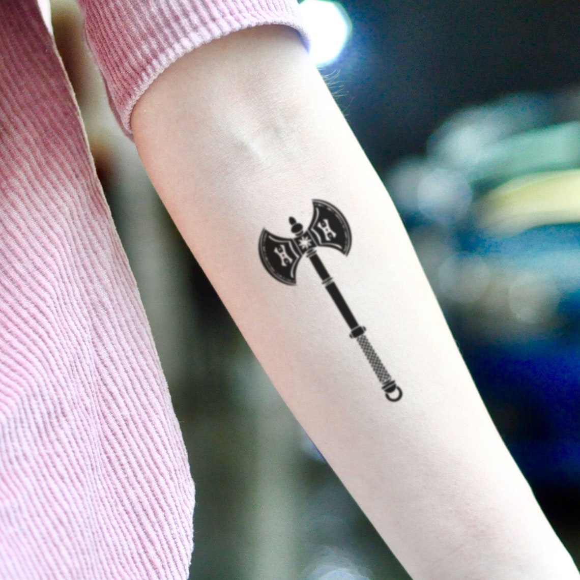 Labrys Temporary Tattoo Sticker set of 2 Etsy