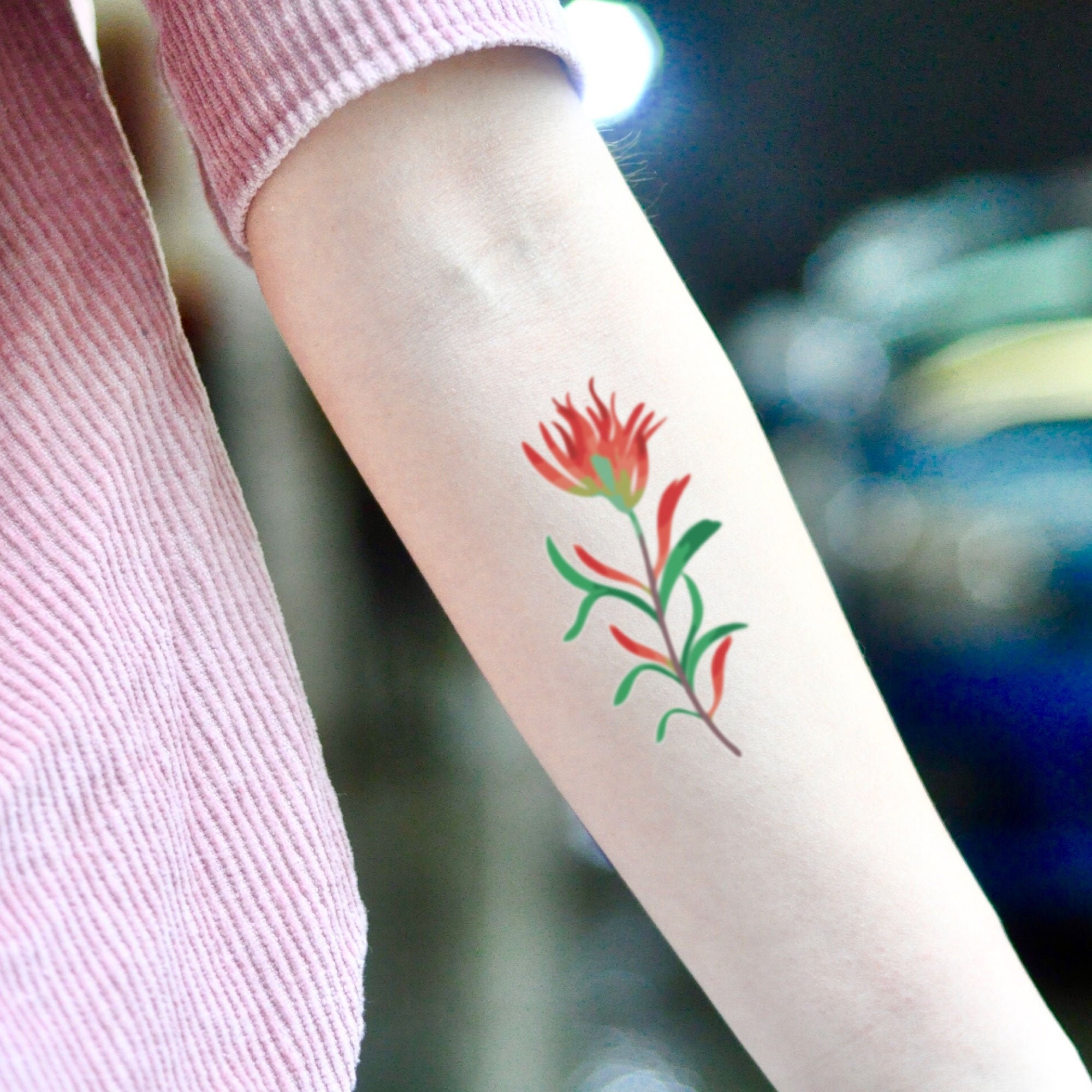 Indian Flower Tattoo  Etsy
