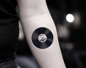 Record Temporary Fake Tattoo Sticker set of 2 - Etsy Sweden Record Temporary Fake Tattoo Sticker set of 2 - Etsy Sweden