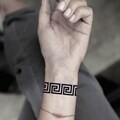 Greek Key Temporary Fake Tattoo Sticker (Set of 2) product logo