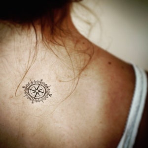 Kompass temporäre Tattoo Aufkleber (2er Set)