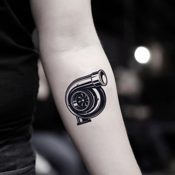 Turbo Temporary Fake Tattoo Sticker set of 2 - Etsy
