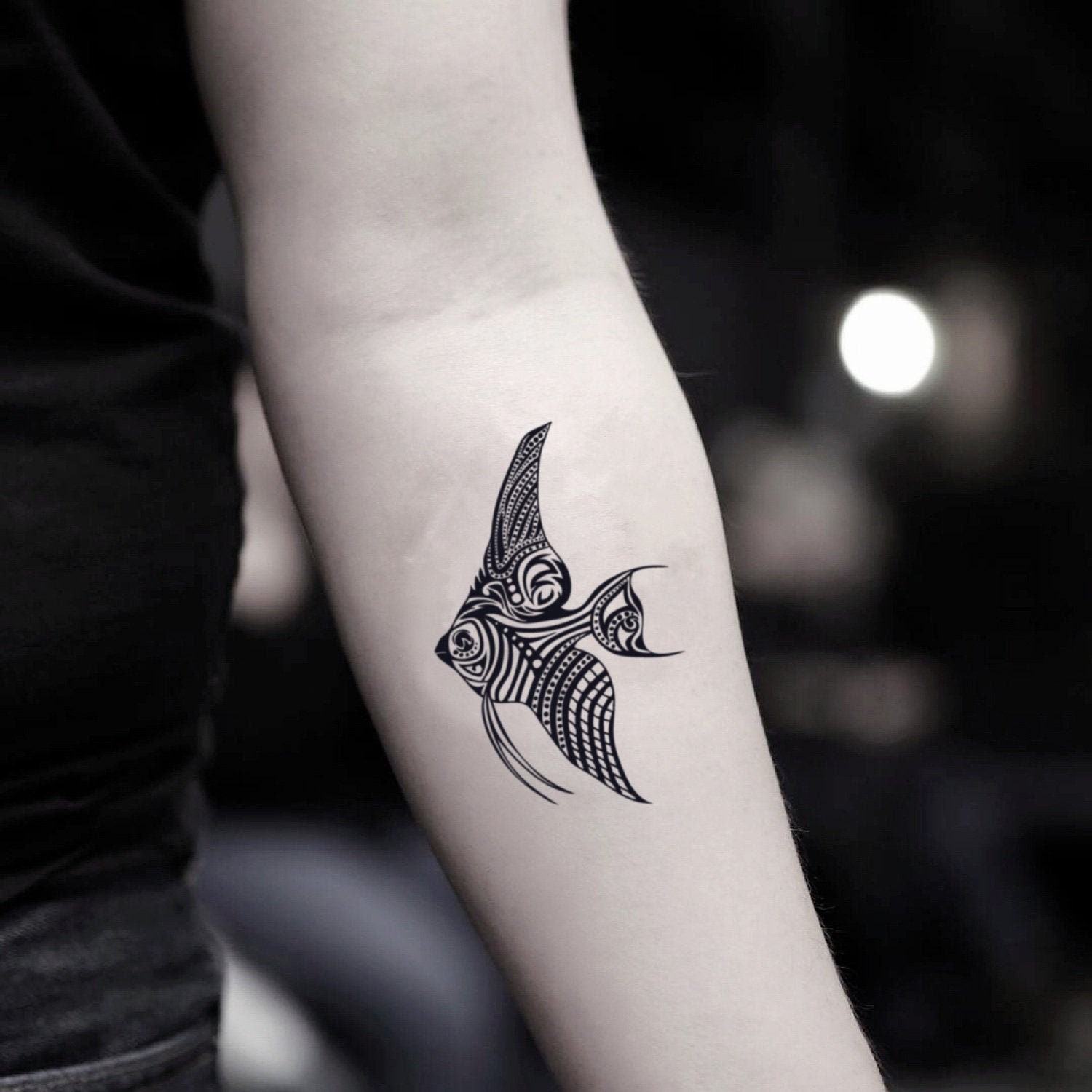 Angel Fish Temporary Fake Tattoo Sticker set of 2 - Etsy Finland