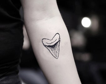 Shark Tooth Temporary Fake Tattoo Sticker (Set of 2)