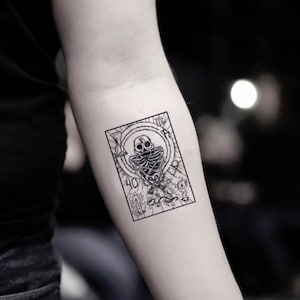 Tarot Karte temporärer Fake Tattoo Aufkleber (2er Set)